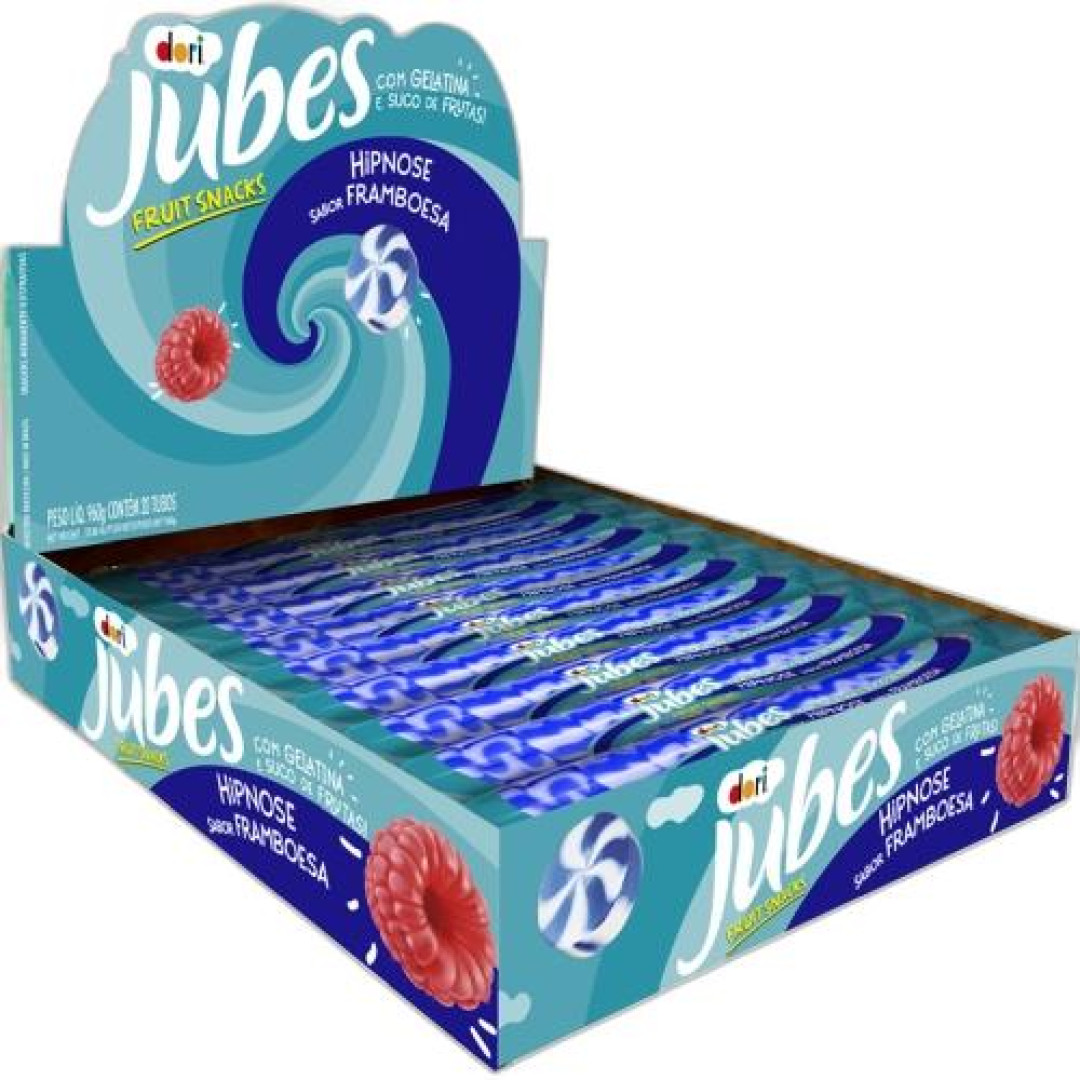 Detalhes do produto Goma Tubo Jubes Gelatina 20X48Gr Dori Framboesa