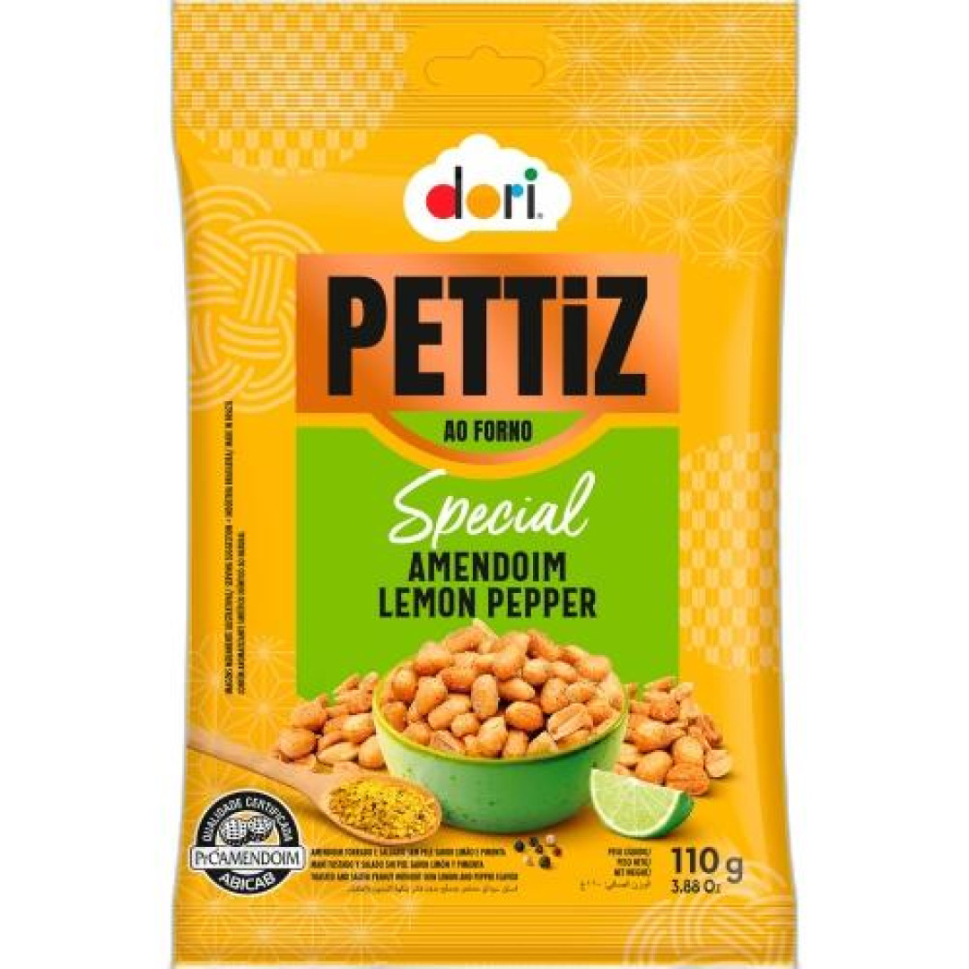 Detalhes do produto Amendoim Pettiz 110Gr Dori Lemon Pepper
