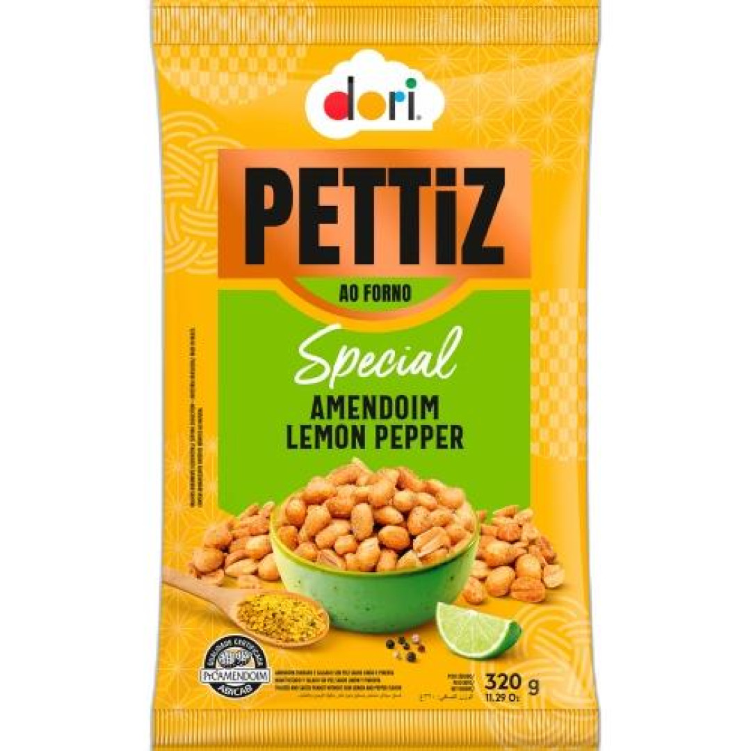 Detalhes do produto Amendoim Croc Pettiz 320Gr Dori Lemon Pepper
