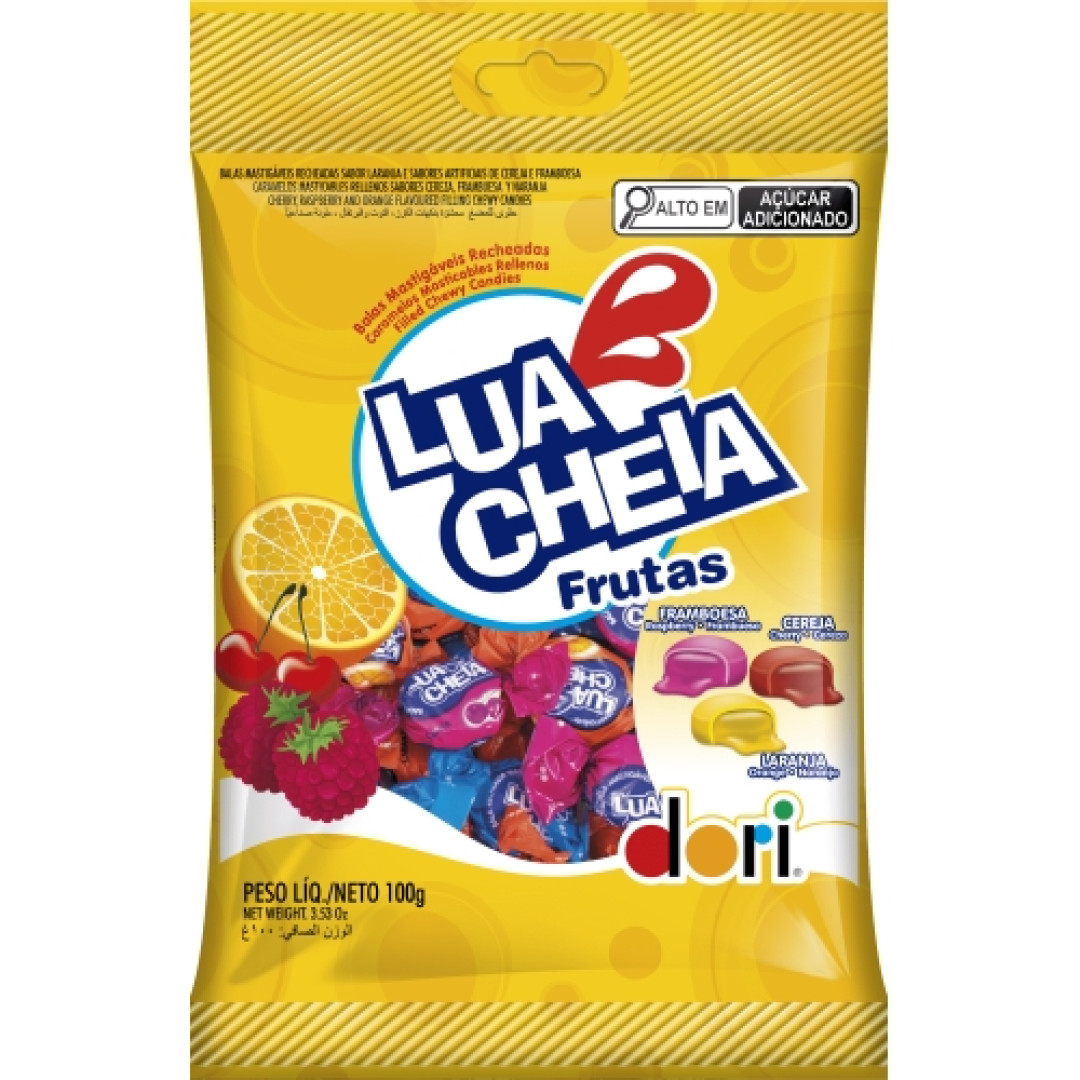 Detalhes do produto Bala Lua Cheia Frutas 100Gr Dori Frutas