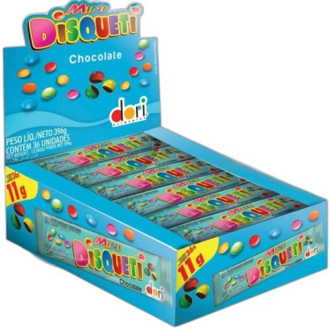 Detalhes do produto Confeito Mini Disqueti 36X11Gr Dori Chocolate