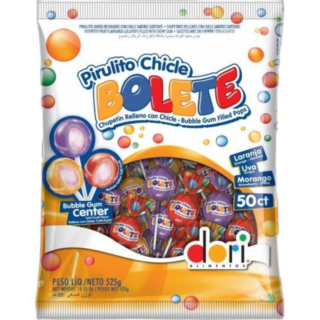 Detalhes do produto Pirl Chicle Bolete 50Un Dori 525Gr Sortido