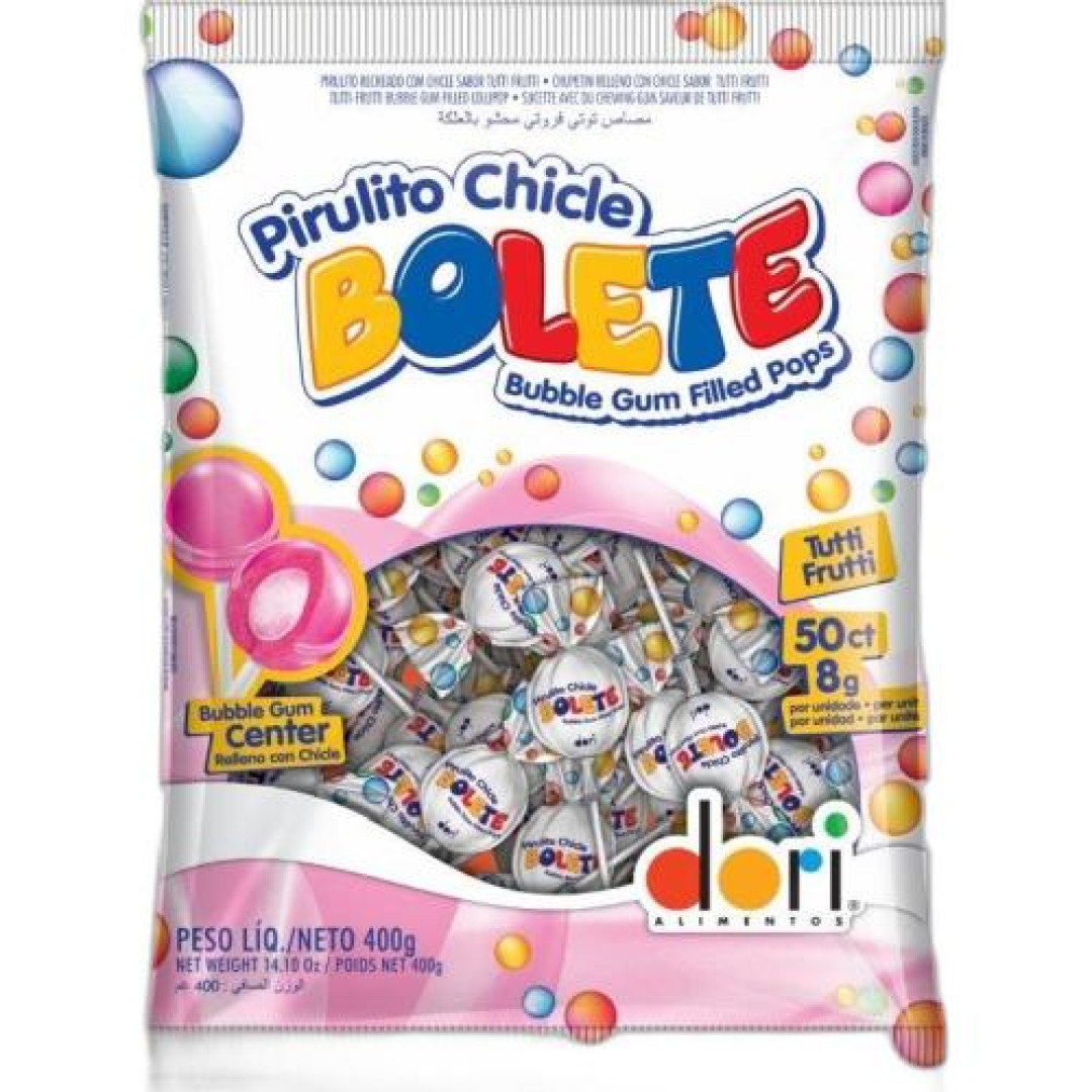 Detalhes do produto Pirl Chicle Bolete 50Un (525Gr) Dori Tutti Frutti