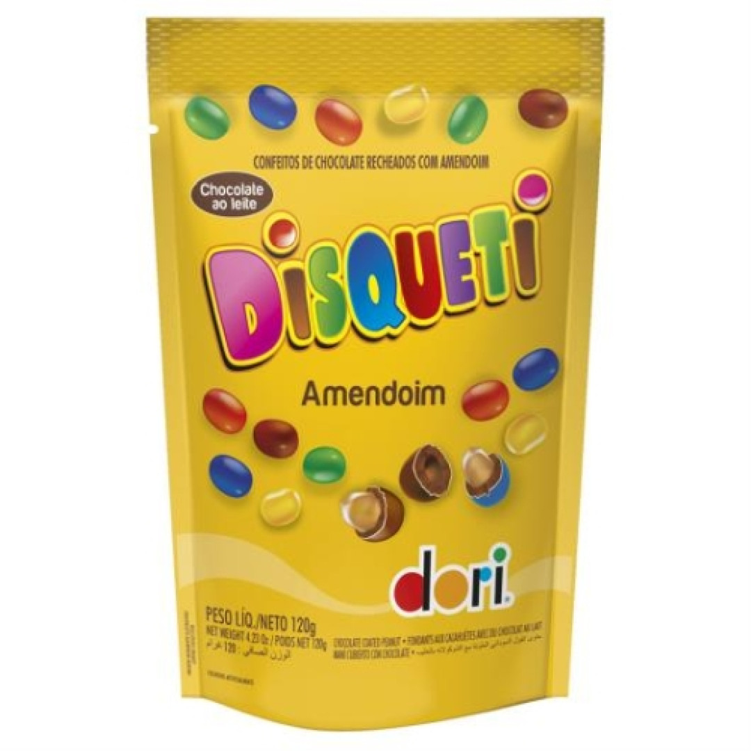 Detalhes do produto Confeito Disqueti 120Gr Dori Amendoim