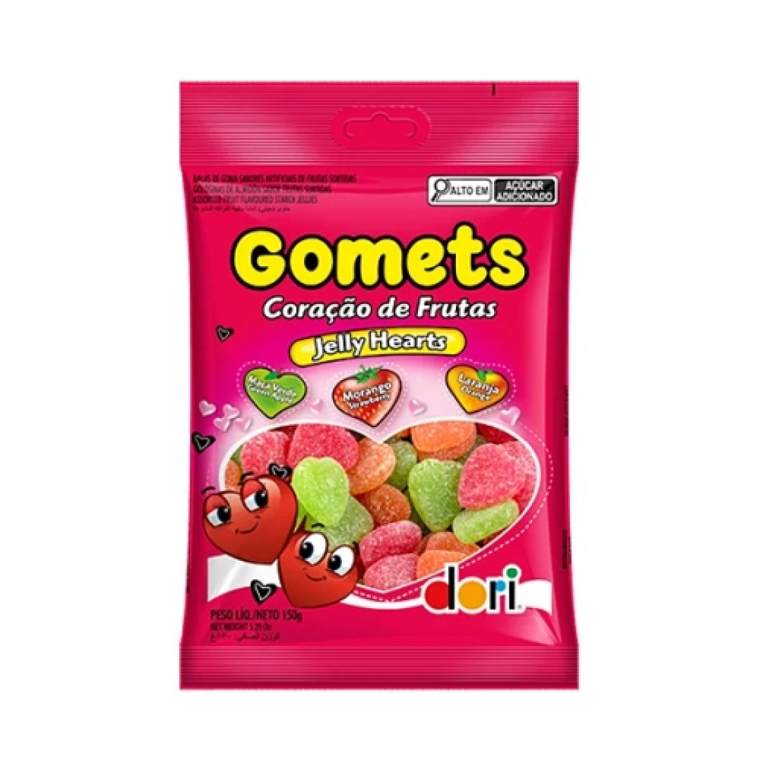 Detalhes do produto Goma Gomets Coracao Frutas 150Gr Dori Frutas