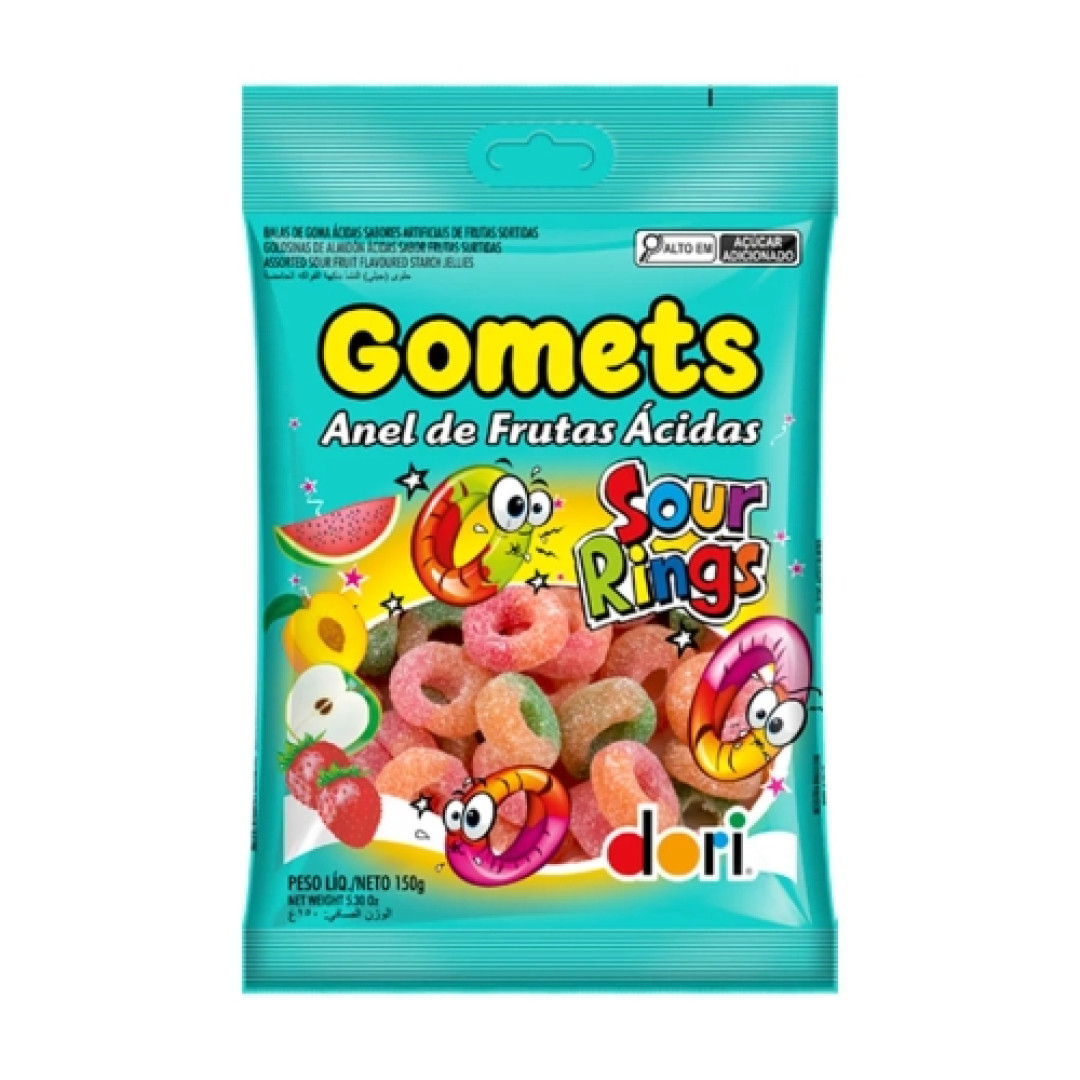 Detalhes do produto Goma Gomets Anel Frutas Acidas 150G Dori Frutas