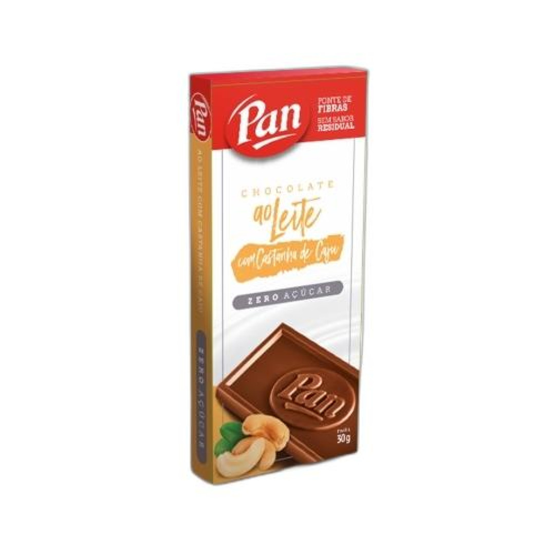 Detalhes do produto Choc Zero Acucar 30Gr Pan Castanha Caju