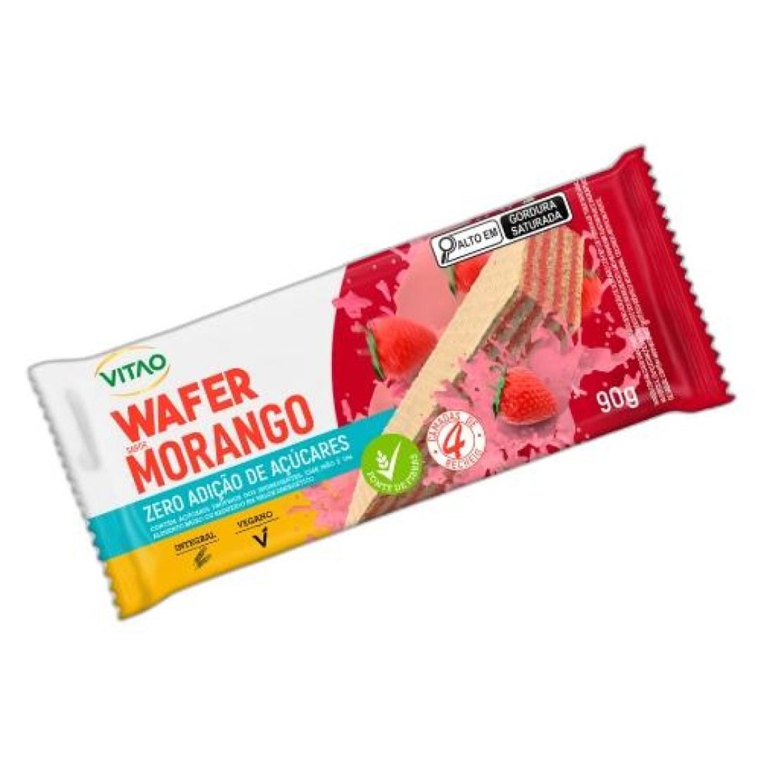Detalhes do produto Bisc Wafer Integral Zero 90Gr Vitao Morango