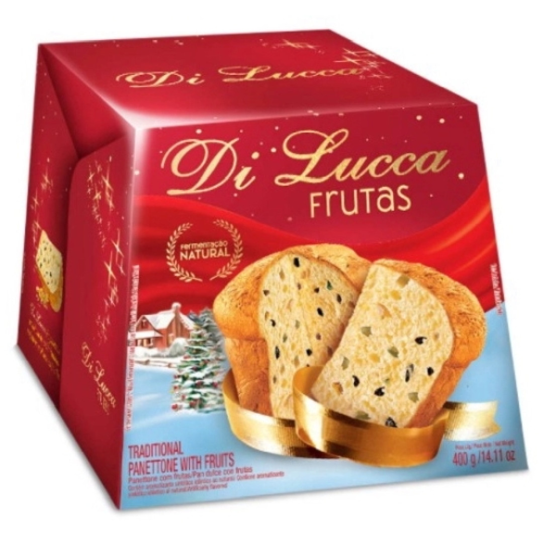 Detalhes do produto Panetone Di Lucca 400Gr Sta Edwiges Frutas Cristali