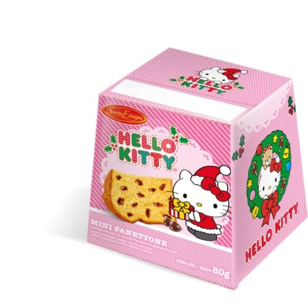 Detalhes do produto Panetone Hello Kitty 80Gr Sta Edwiges Gotas Choc