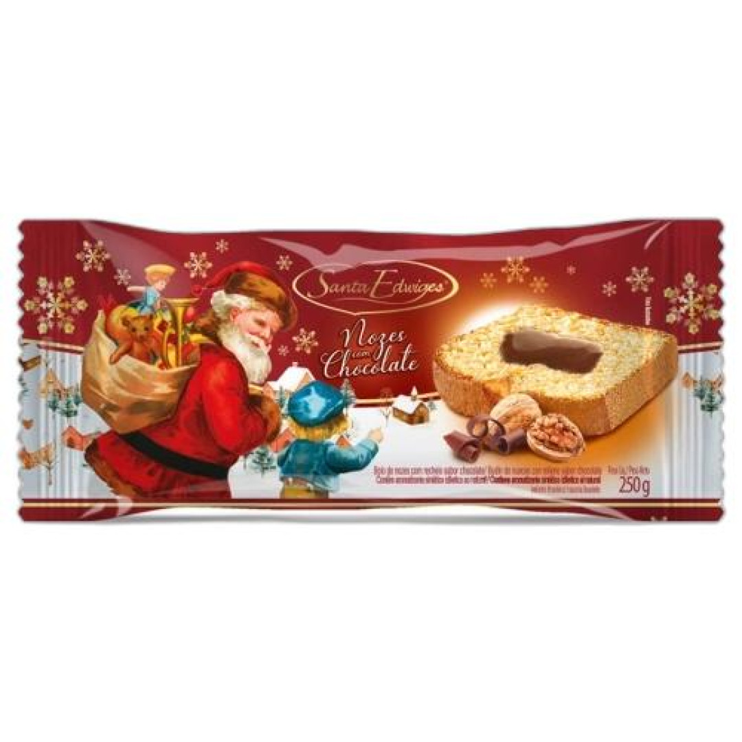 Detalhes do produto Bolo Natalino 250Gr Santa Edwiges Nozes.choc