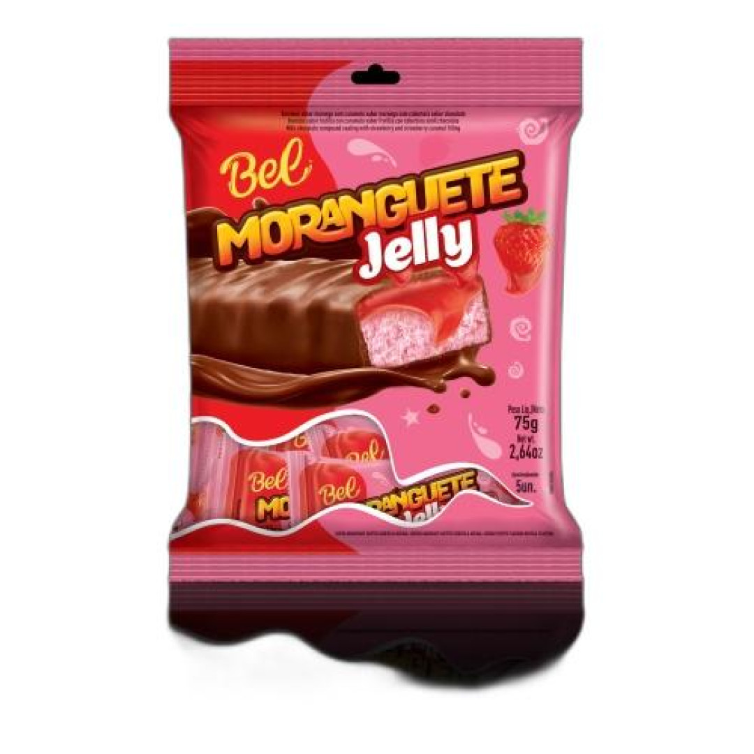 Detalhes do produto Bombom Moranguete Jelly 75Gr Bel Choc.morango