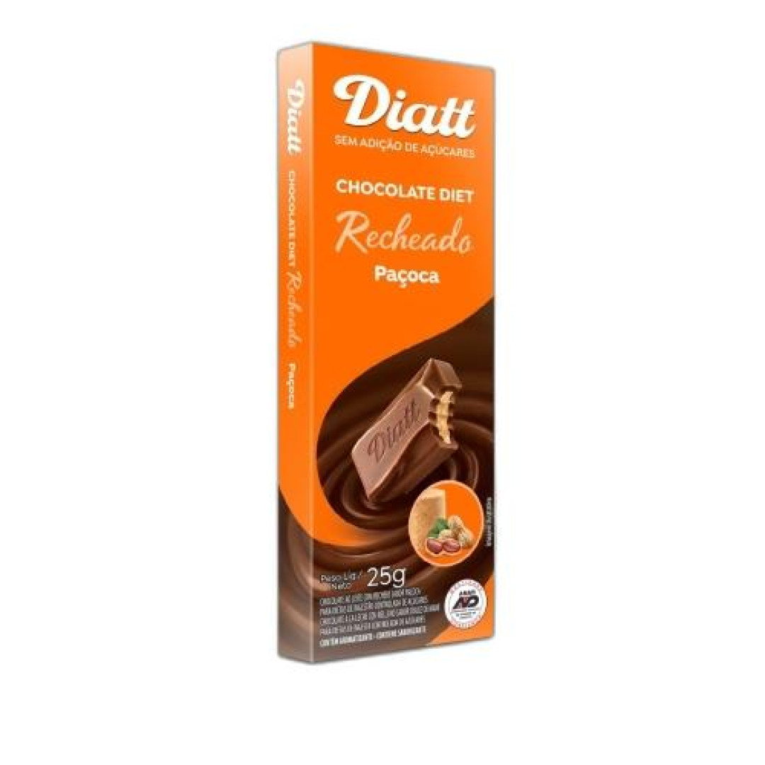 Detalhes do produto Choc Rech Diet 25Gr Diatt Ao Leite.pacoca