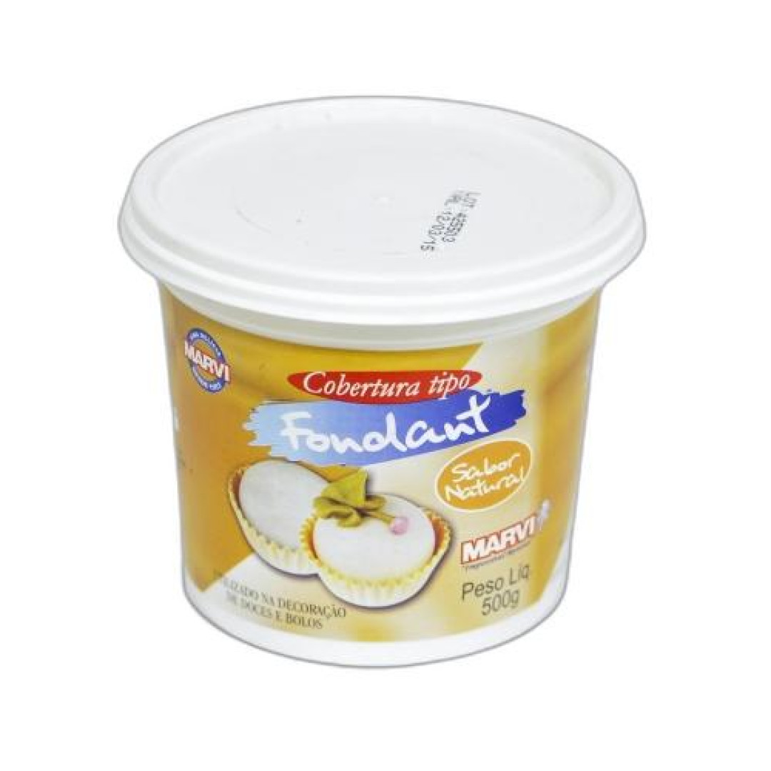 Detalhes do produto Cobert Fondant Pt 500Gr Marvi Natural