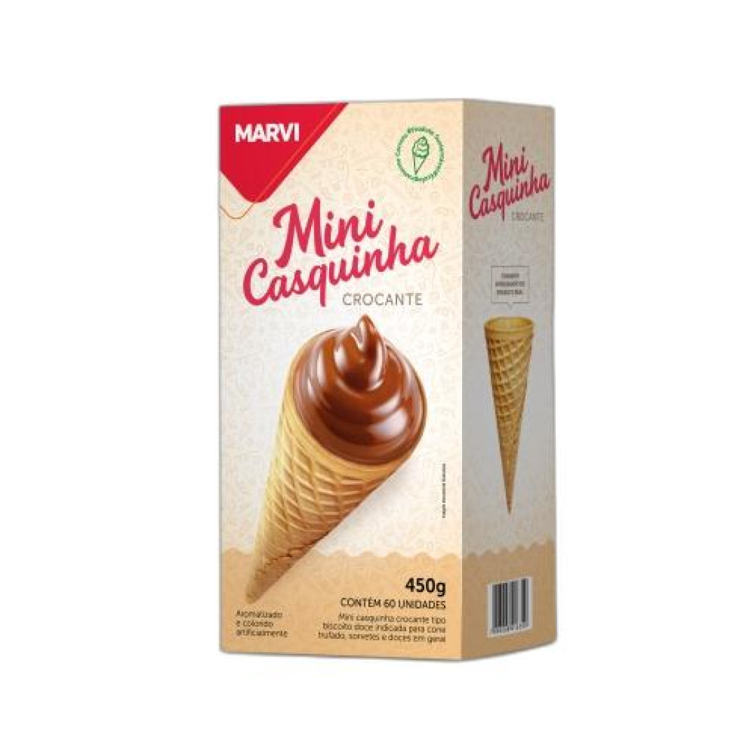 Detalhes do produto Mini Cone 60Un 450Gr Marvi Baunilha