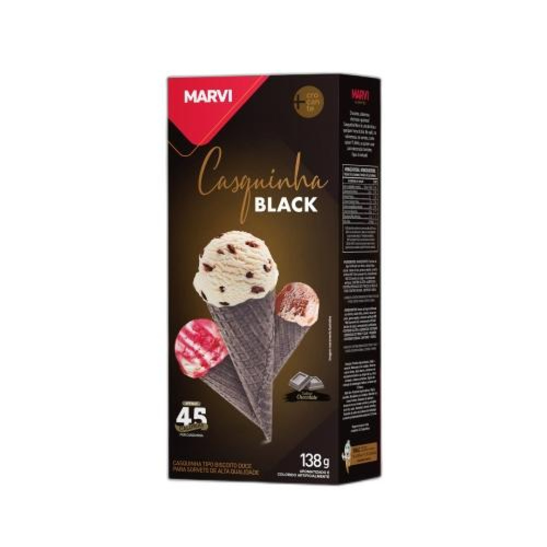 Detalhes do produto Casquinha Black Dp 138Gr Marvi Chocolate