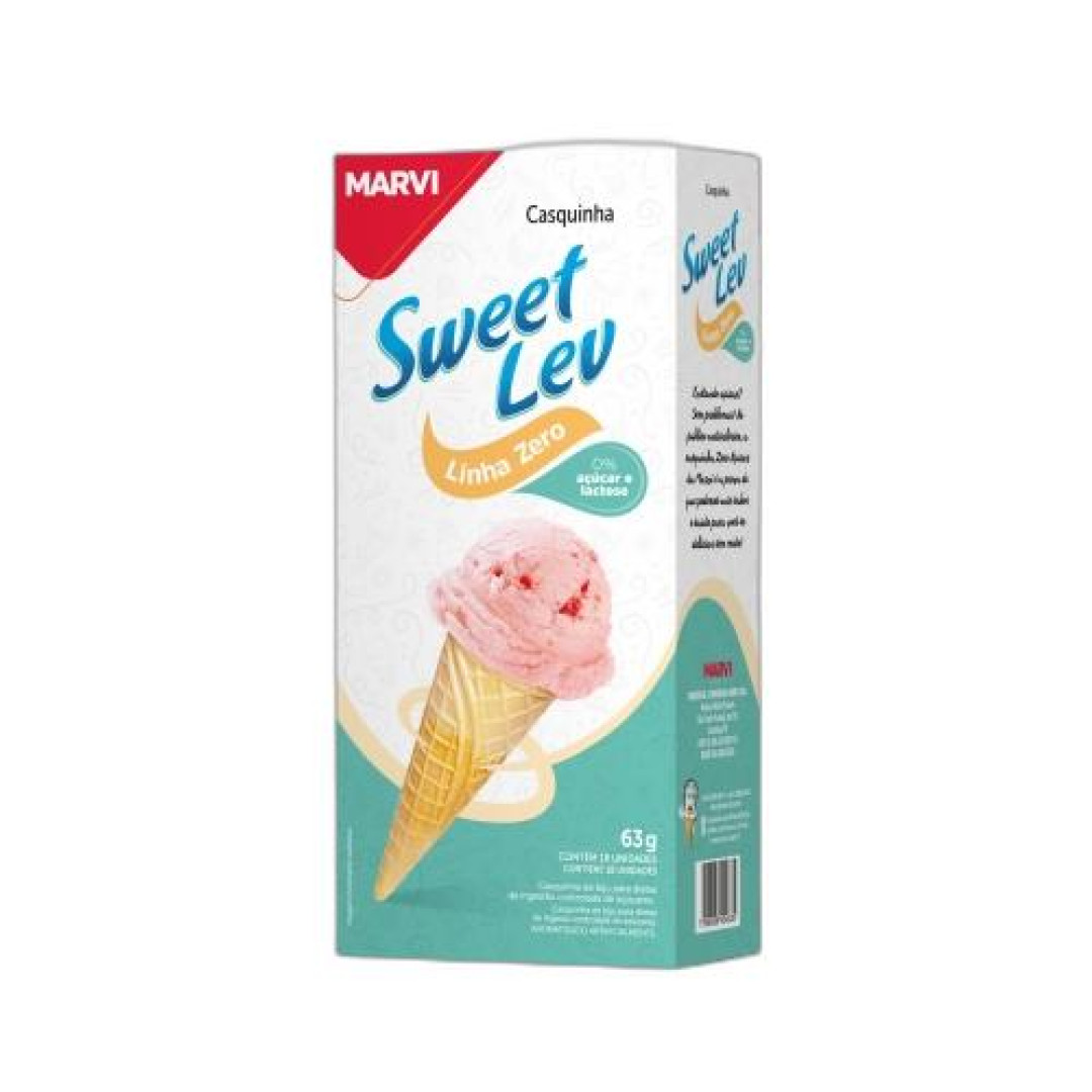 Detalhes do produto Casquinha Sweet Lev Zero 18X3,5Gr Marvi Zero Acucar