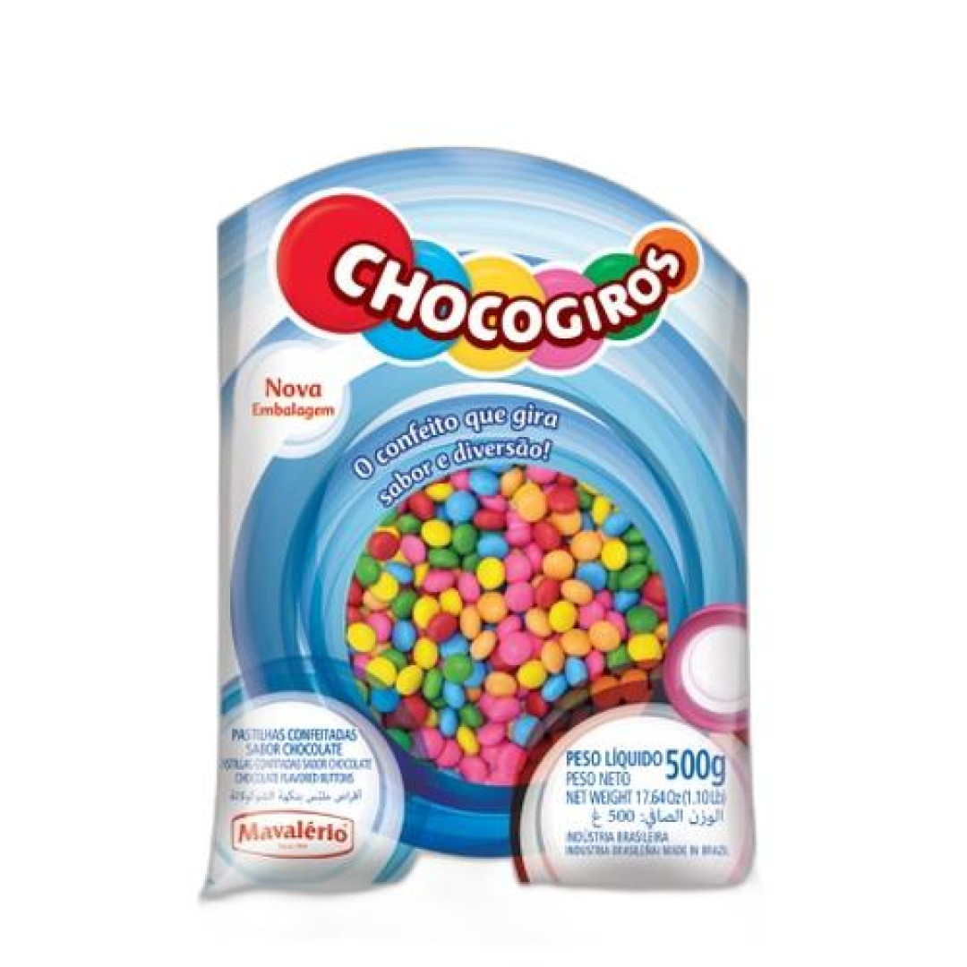 Detalhes do produto Past Conf Chocogiros Pc 500Gr Mavalerio Chocolate
