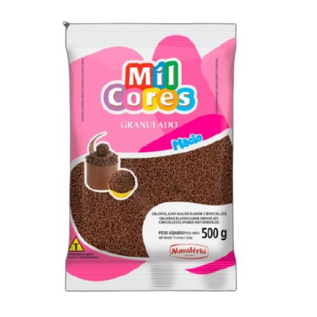 Detalhes do produto Choc Granulado Macio 500Gr Mil Cores Mav Chocolate