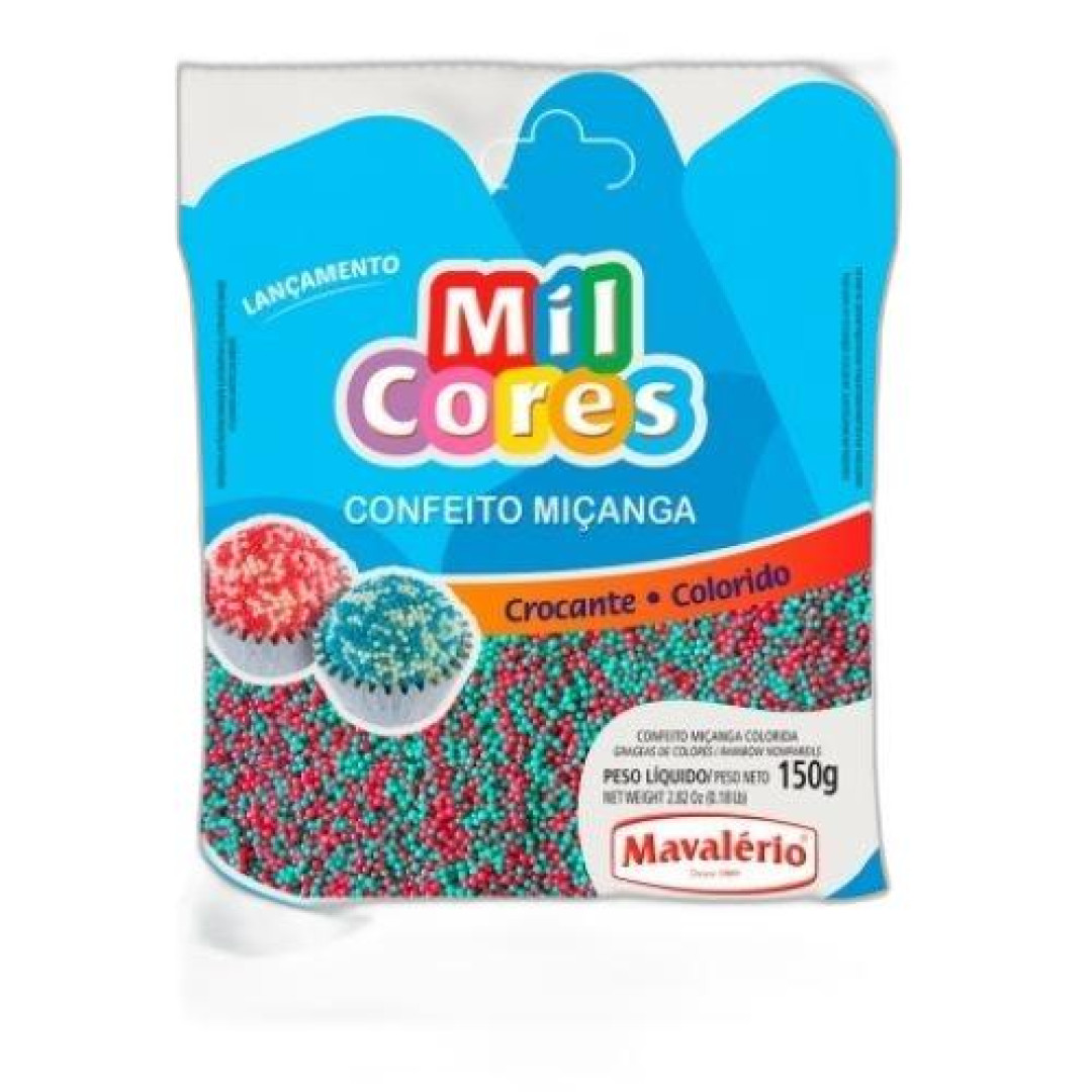Detalhes do produto Conf Micanga N.0 150Gr Mil Cores Mavaler Verde.verm