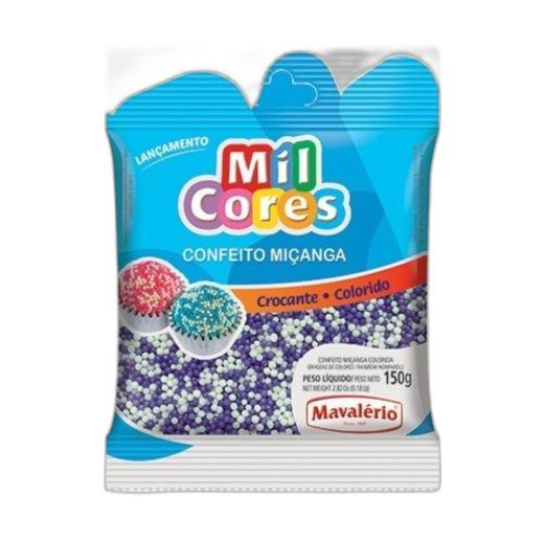 Detalhes do produto Conf Micanga N.0 150Gr Mil Cores Mavaler Branco.lilas