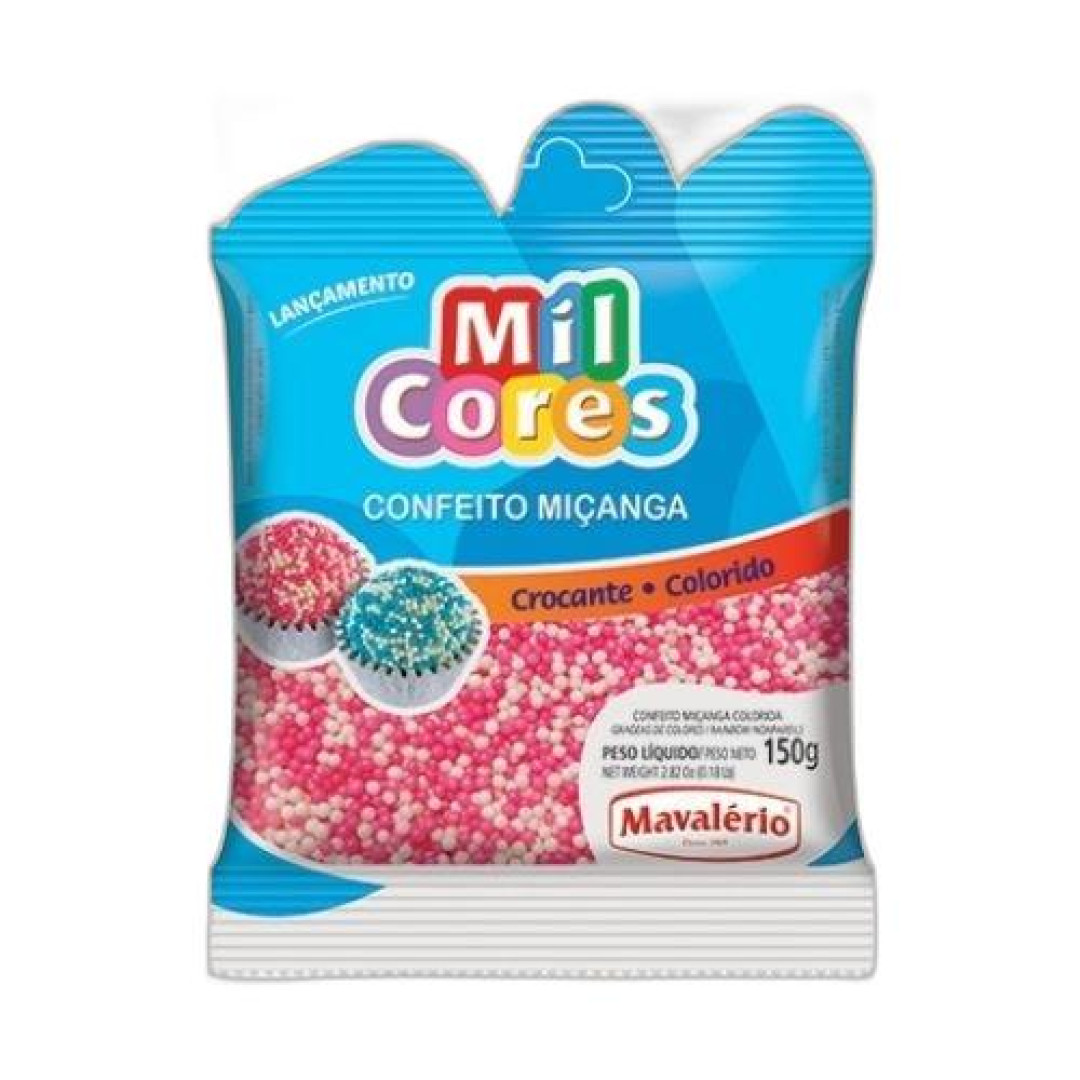 Detalhes do produto Conf Micanga N.0 150Gr Mil Cores Mavaler Branco.rosa