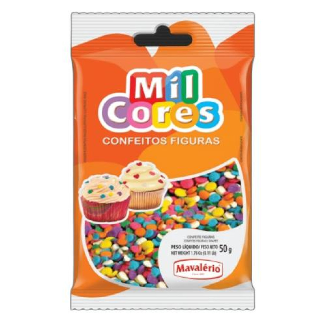 Detalhes do produto Conf Figuras Pc 50Gr Mil Cores Confetes