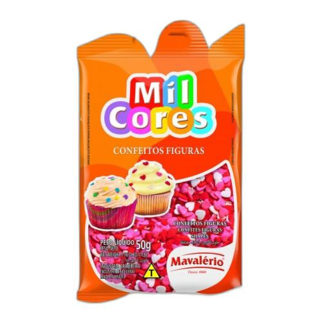 Detalhes do produto Conf Figuras Pc 50Gr Mil Cores Coracao
