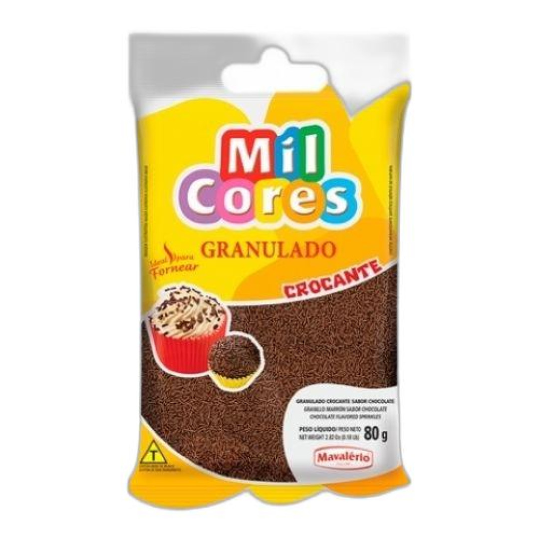 Detalhes do produto Choc Granulado Croc 80Gr Mil Cores Maval Chocolate