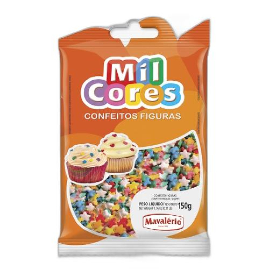 Detalhes do produto Conf Estrelas Pc 150Gr Mil Cores Colorido