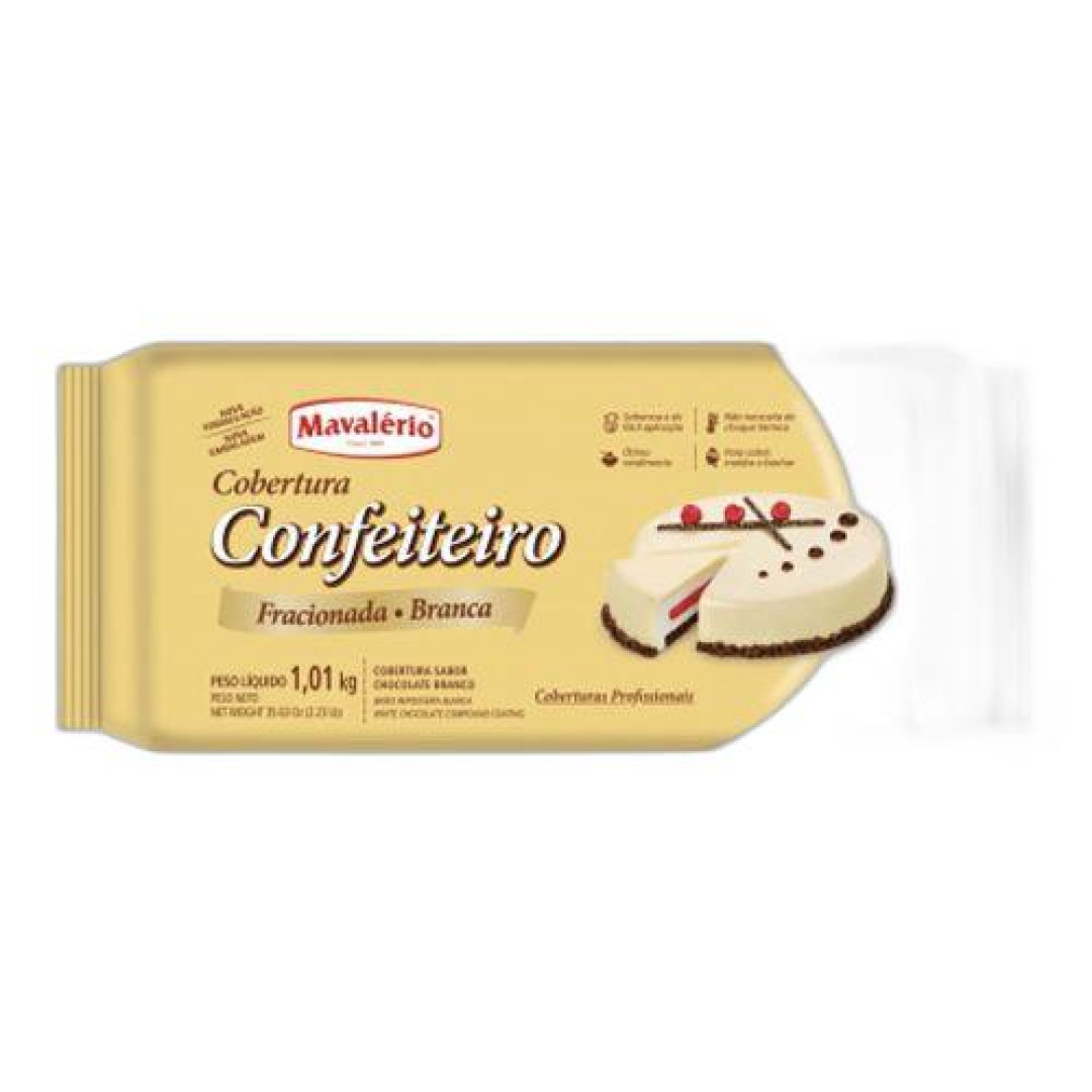 Detalhes do produto Cobert Frac Confeit 1,01Kg Mavalerio Choc Bco