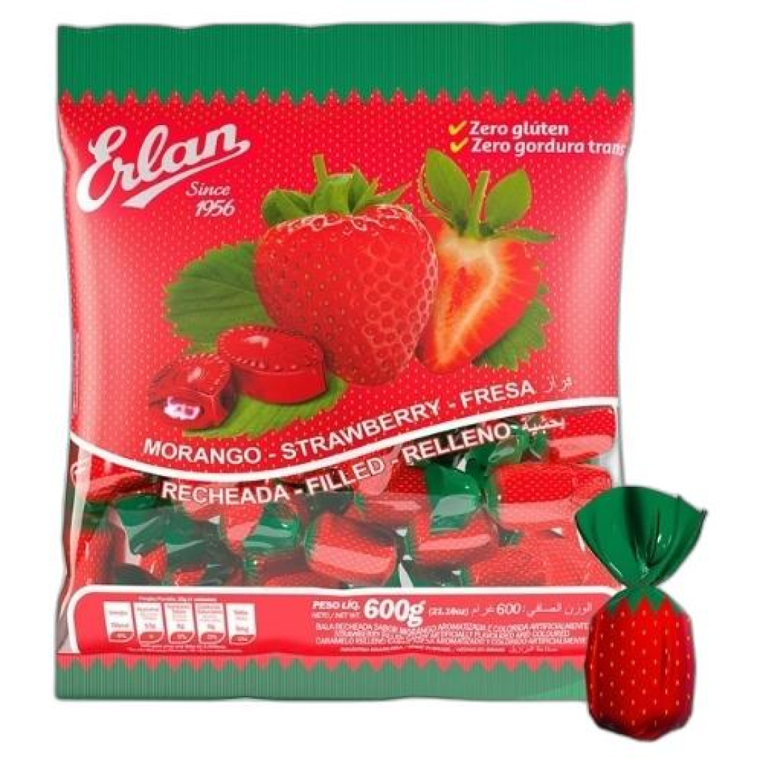 Detalhes do produto Bala Dura Rech Mor 600Gr Erlan Morango