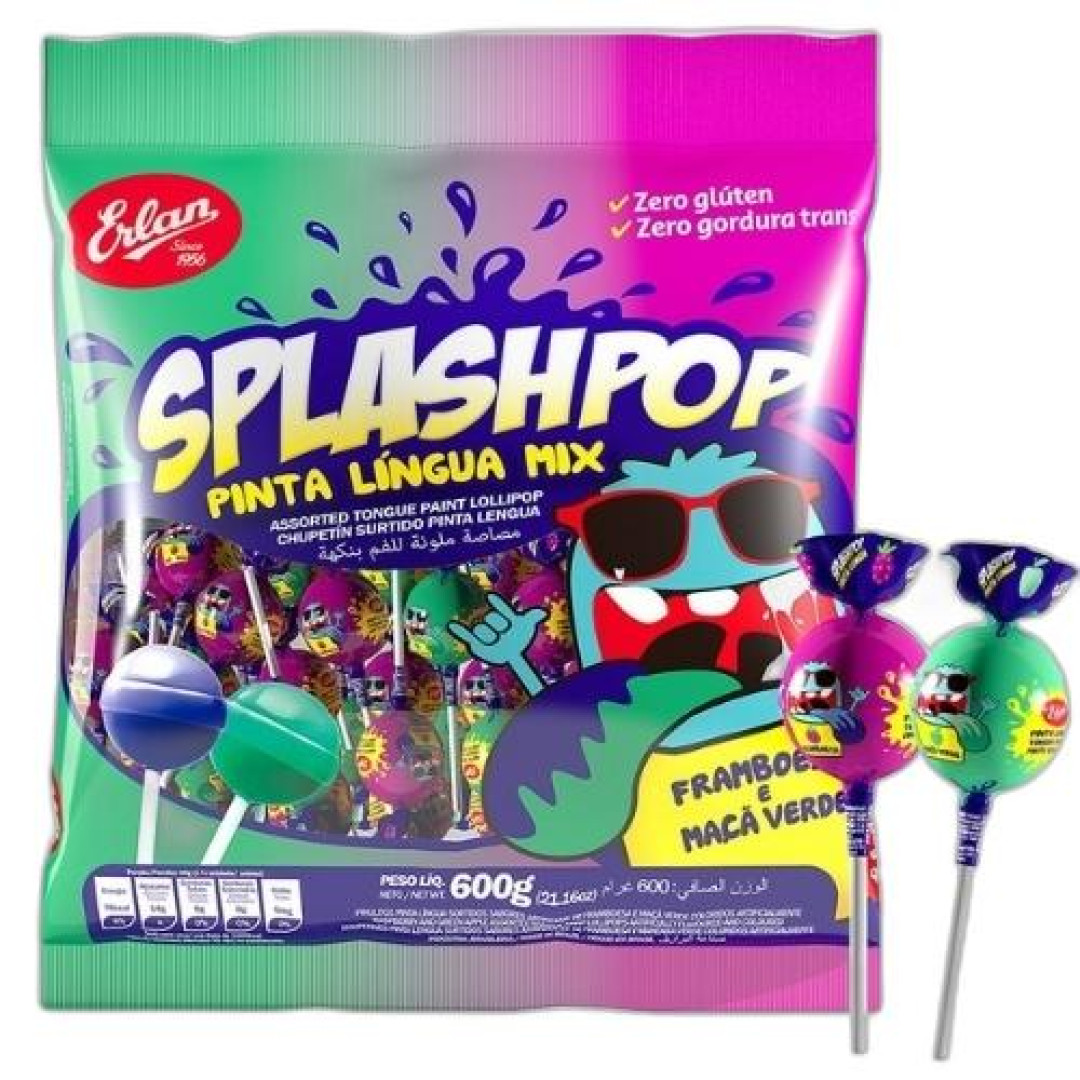 Detalhes do produto Pirl Pelo Splashpop Pc 600Gr Erlan Pinta Lingua