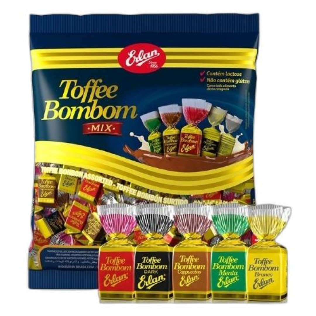 Detalhes do produto Bombom Toffe Mix 500Gr Erlan Leite