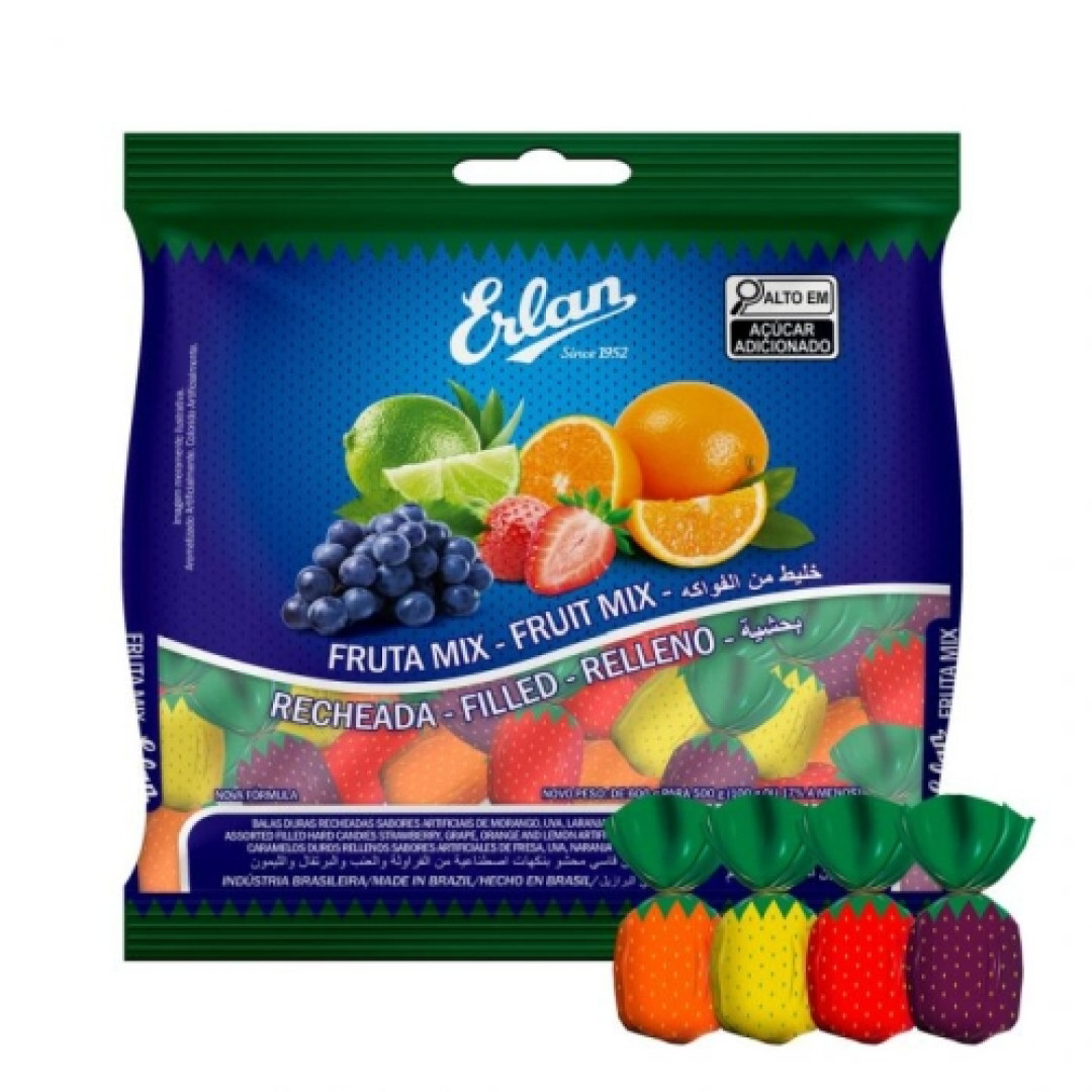 Detalhes do produto Bala Rech Mix 500Gr Erlan Frutas