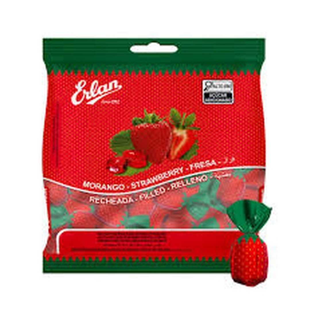 Detalhes do produto Bala Rech Cestinha 500Gr Erlan Morango