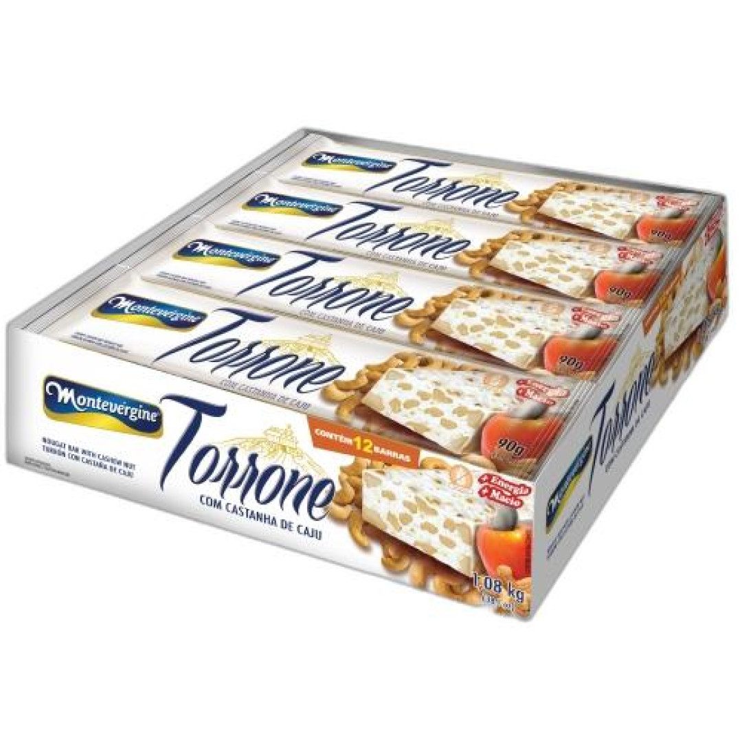 Detalhes do produto Torrone Dp 12X90Gr Montevergine Castanha Caju