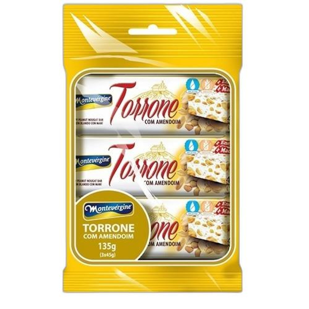 Detalhes do produto Torrone Pc 3X45Gr Montevergine Amendoim