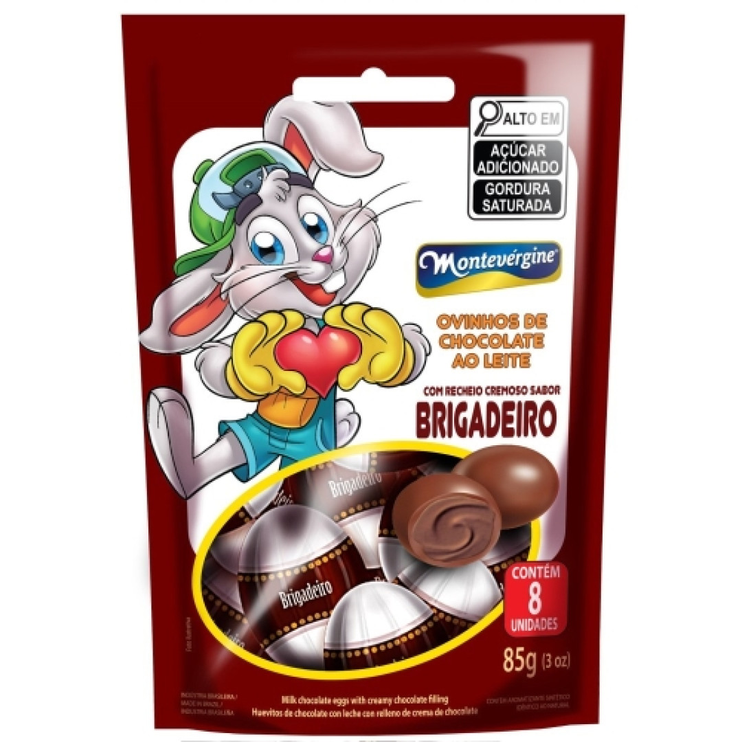 Detalhes do produto Choc Rech Ovinho 85Gr Montevergine Brigadeiro