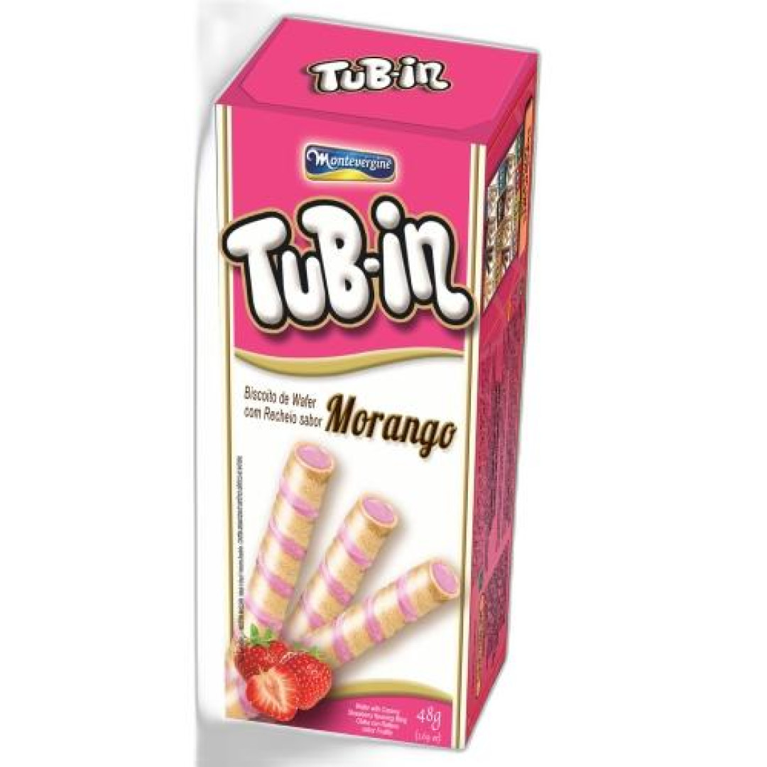 Detalhes do produto Bisc Wafer Tubin Dp 48Gr Montevergine Morango