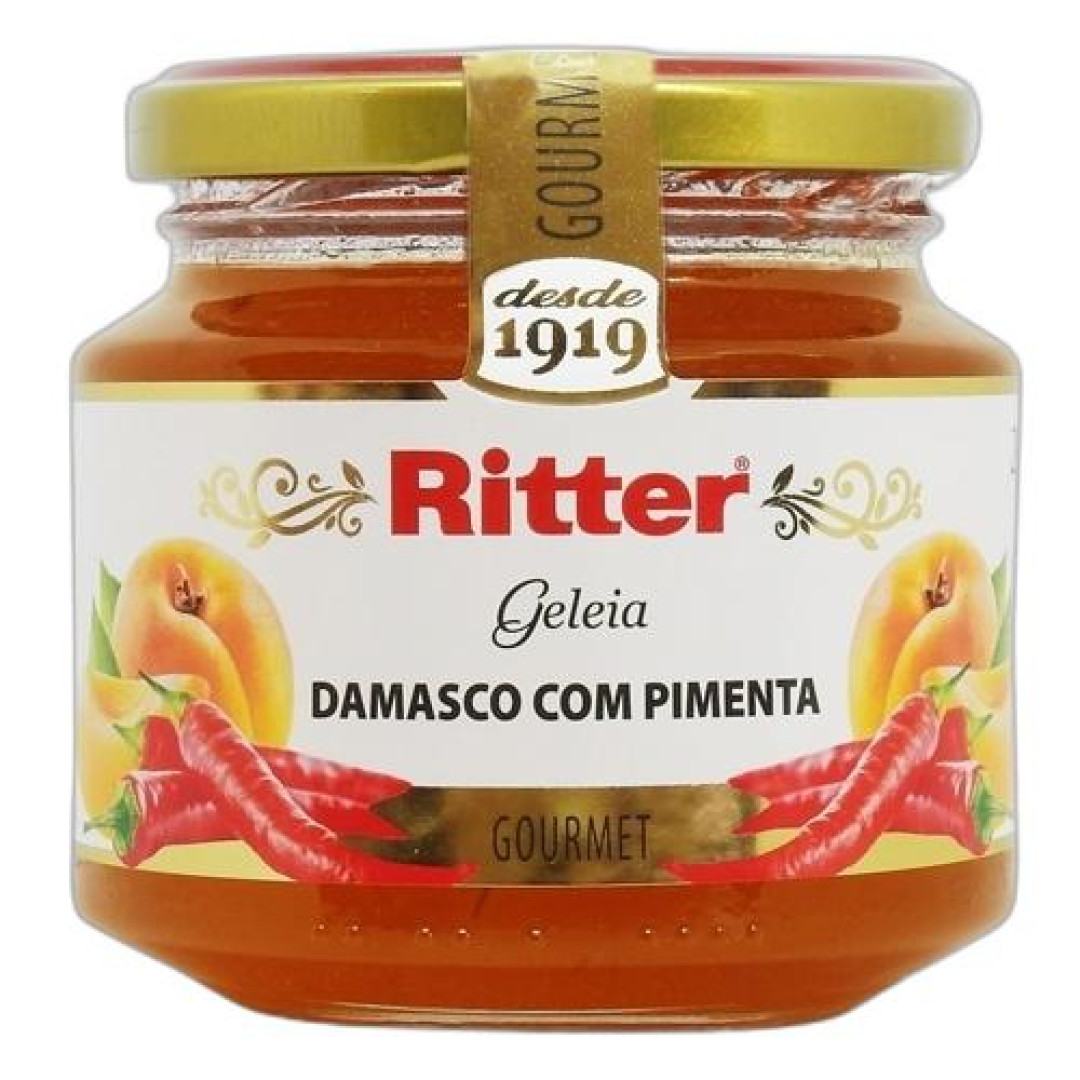 Detalhes do produto Geleia Gourmet Vidro 290Gr Ritter Damasco.pimenta