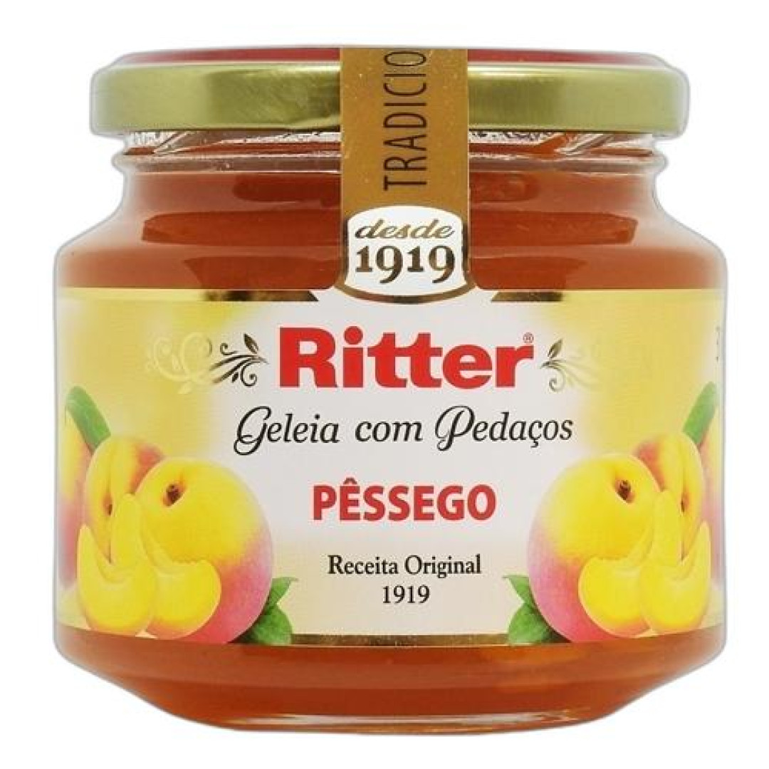 Detalhes do produto Geleia Tradic Extra Vidro 310Gr Ritter Pessego