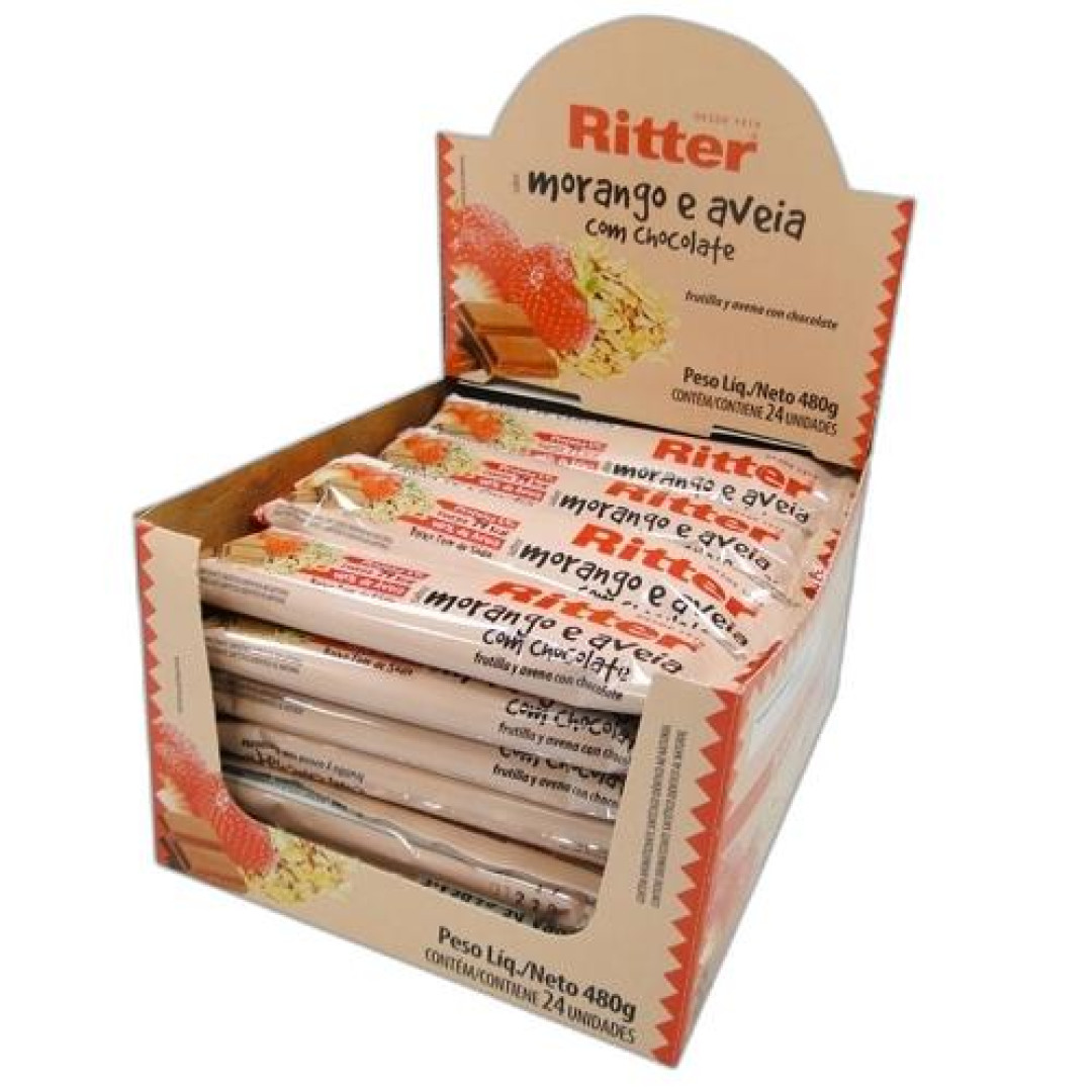 Detalhes do produto Barra Cereais Aveia 20Gr Ritter Morango.aveia