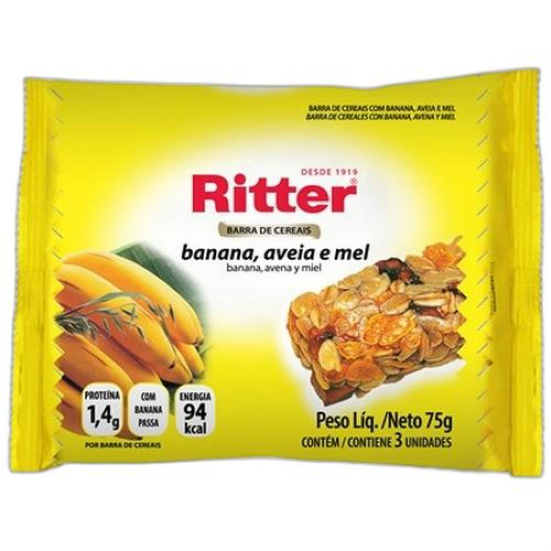 Detalhes do produto Barra Cereais 03X25Gr Ritter Banana.aveia.me