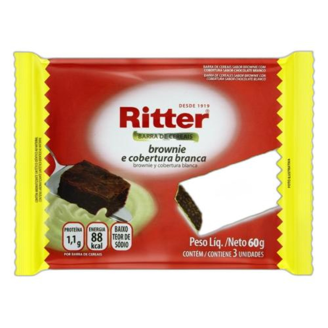 Detalhes do produto Barra Cereais 3X20Gr Ritter Brownie.cho.bco