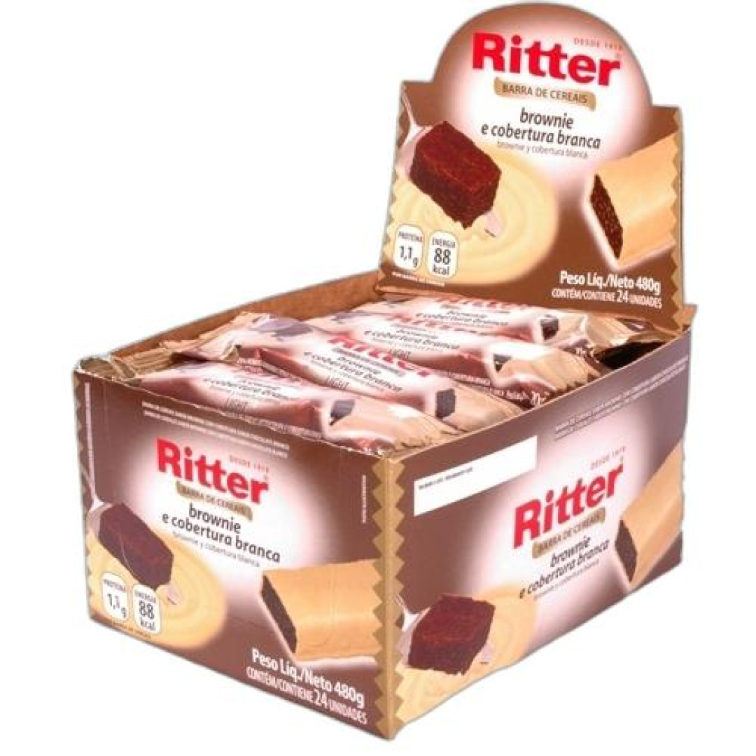 Detalhes do produto Barra Cereais 20Gr Ritter Brownie.cho.bco