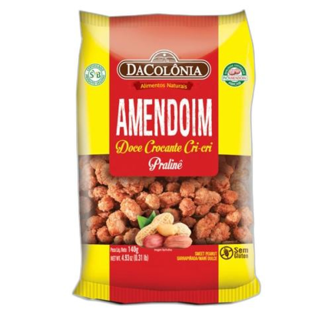 Detalhes do produto Amendoim Praline Cri Cri 140Gr Dacolonia .