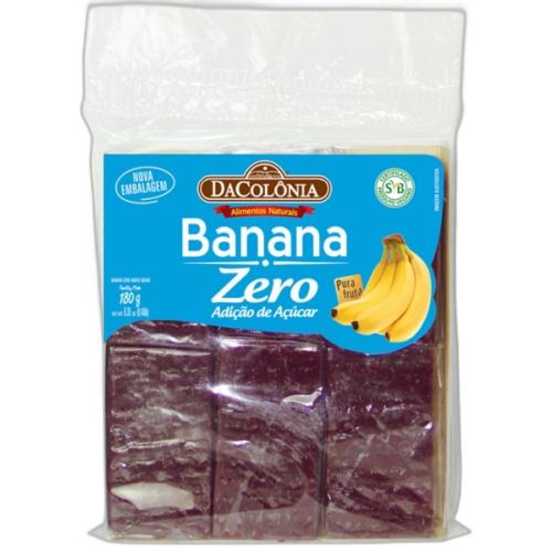 Detalhes do produto Doce Banana Zero 180Gr Dacolonia Banana