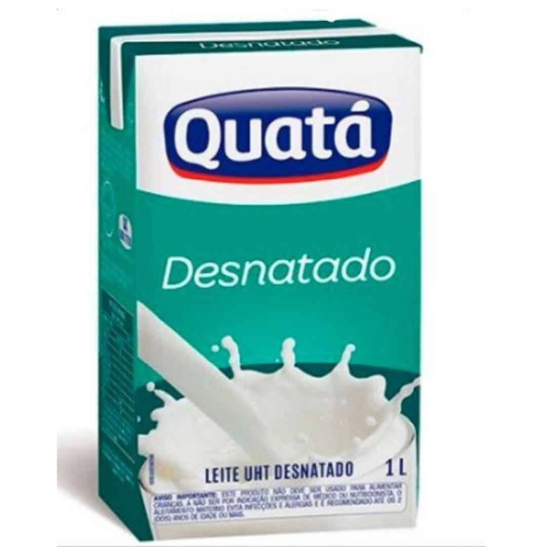 Detalhes do produto Leite Uht 1Lt Quata Desnatado