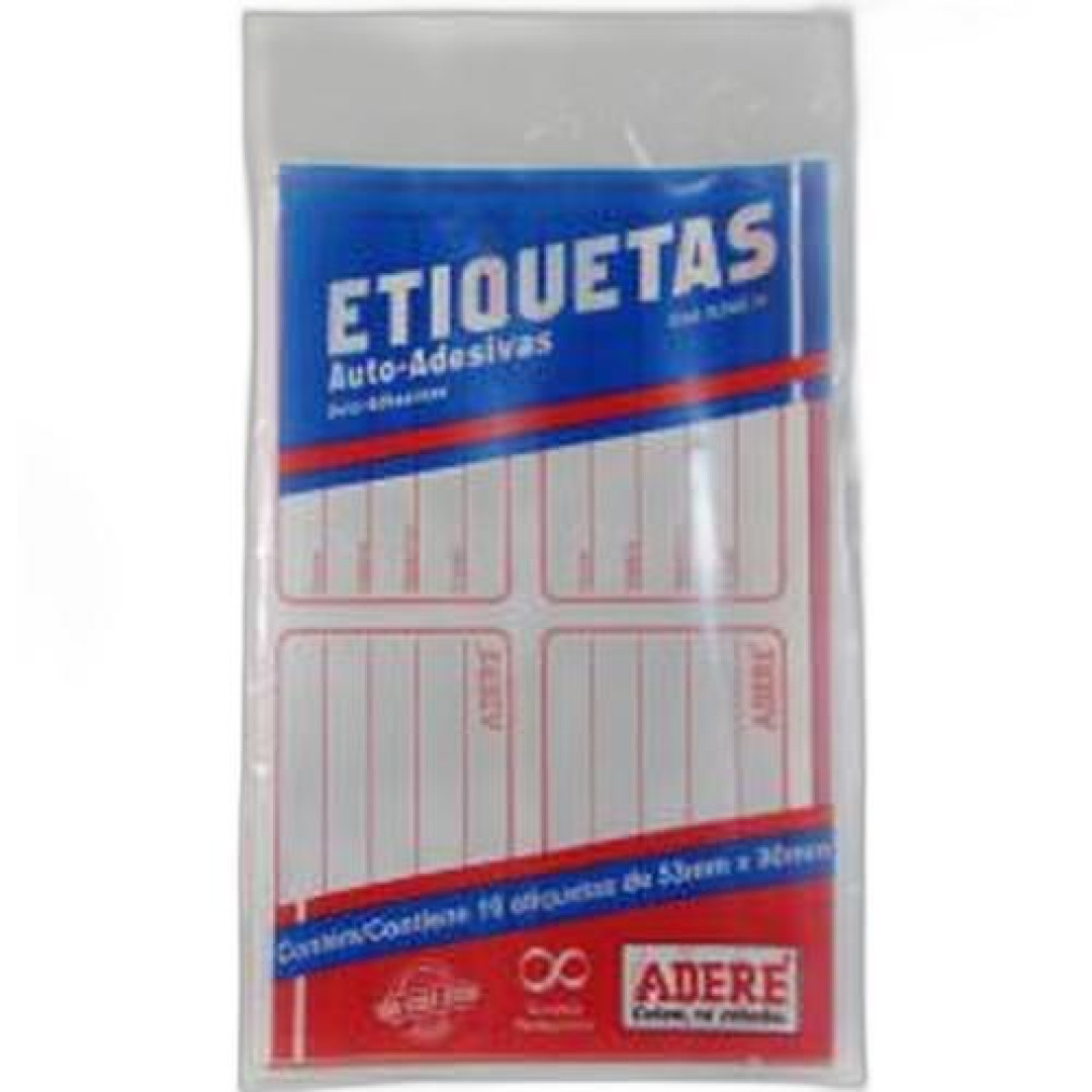 Detalhes do produto X Etiquetas Autoadesivas 16Un Adere Branco.vermelha